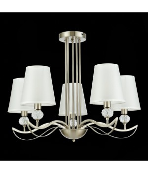 SLE111203-05 Люстра подвесная Никель, прозрачный/Белый E14 5*40W BERGAMO-foto5