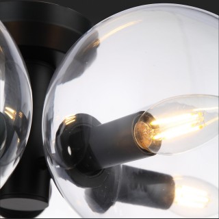 SL424.402.05 Люстра потолочная Черный/Прозрачный E14 5*40W ROSELLO-foto9