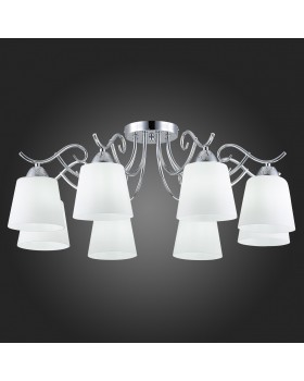 SLE103902-08 Люстра потолочная Хром/Белый E27 8*60W LIADA-foto5