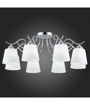 SLE103902-08 Люстра потолочная Хром/Белый E27 8*60W LIADA-foto5