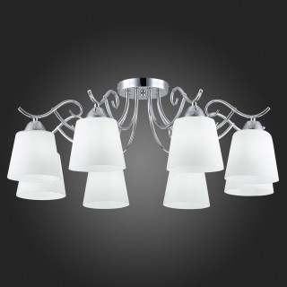 SLE103902-08 Люстра потолочная Хром/Белый E27 8*60W LIADA-foto5