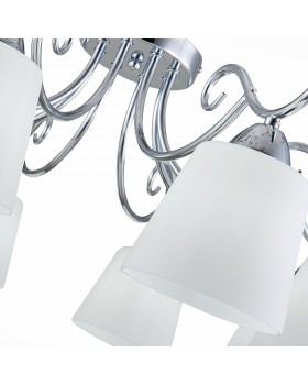 SLE103902-08 Люстра потолочная Хром/Белый E27 8*60W LIADA-foto11