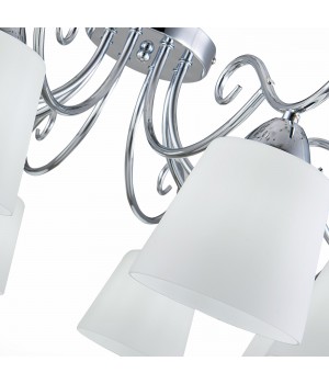 SLE103902-08 Люстра потолочная Хром/Белый E27 8*60W LIADA-foto11