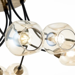 SLE205302-08 Светильник потолочный Бронза, Черный/Янтарный E14 8*40W BESANO-foto3