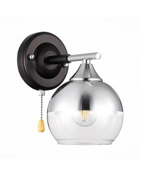 SLE106501-01 Светильник настенный Черный, Хром/Хром, Прозрачный E27 1*60W GOCIA-foto2