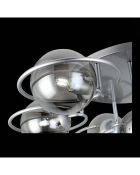 SL418.172.07 Люстра потолочная Серебристый/Дымчатый E27 7*60W GALIO-foto6