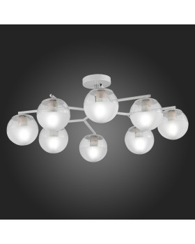 SLE106602-08 Люстра потолочная Белый, Хром/Прозрачный E27 8*60W VERONA-foto7