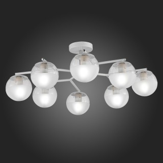 SLE106602-08 Люстра потолочная Белый, Хром/Прозрачный E27 8*60W VERONA-foto7