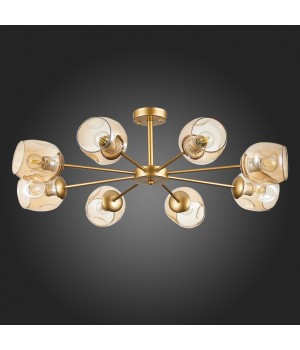 SLE155412-08 Люстра потолочная Золотистый/Янтарный E27 8*60W PALLO-foto8