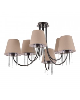 SLE1118-802-06 Светильник потолочный Черный хром/Бежевый E14 6*40W ALLURIA-foto2