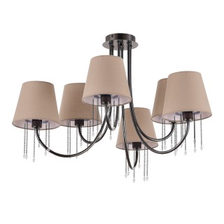 SLE1118-802-06 Светильник потолочный Черный хром/Бежевый E14 6*40W ALLURIA-foto2