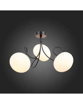 SL717.402.03 Люстра потолочная Черный/Белый E27 3*40W ACINI-foto3