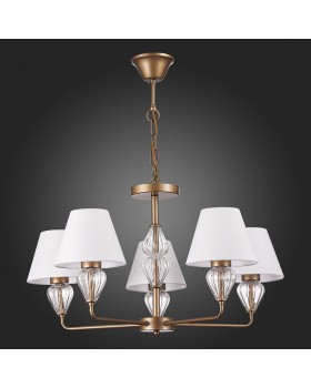 SLE107423-05 Люстра подвесная Золотистый/Белый E14 5*60W DALIDA-foto4
