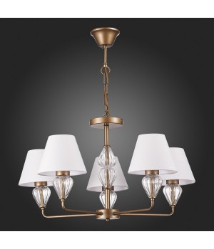 SLE107423-05 Люстра подвесная Золотистый/Белый E14 5*60W DALIDA-foto4
