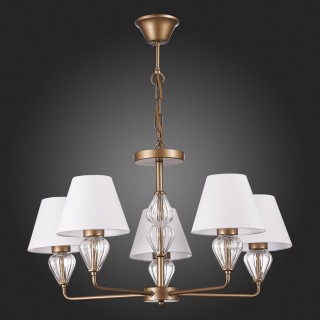SLE107423-05 Люстра подвесная Золотистый/Белый E14 5*60W DALIDA-foto4