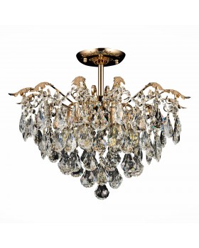 SLE160202-06 Светильник потолочный Французское золото/Прозрачный E27 6*60W KRISTO-foto14