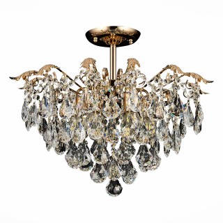 SLE160202-06 Светильник потолочный Французское золото/Прозрачный E27 6*60W KRISTO-foto14