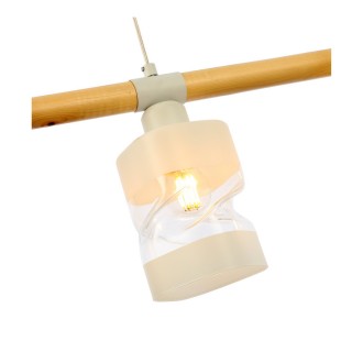 SLE114503-03 Светильник подвесной Белый, Светлое дерево/Белый, Прозрачный E27 3*60W ABIRITTO-foto3