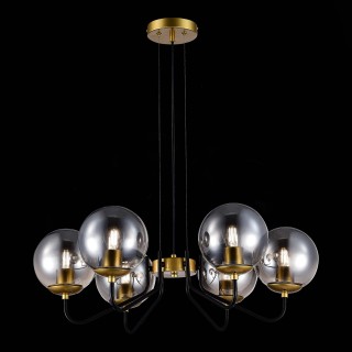 SLE1097-303-06 Люстра подвесная Матовое золото/Дымчатый E27 6*60W SCORZE-foto4