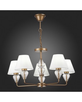 SLE107423-05 Люстра подвесная Золотистый/Белый E14 5*60W DALIDA-foto5