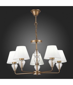 SLE107423-05 Люстра подвесная Золотистый/Белый E14 5*60W DALIDA-foto5