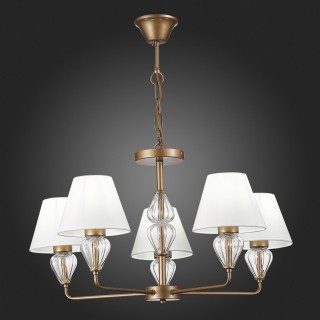 SLE107423-05 Люстра подвесная Золотистый/Белый E14 5*60W DALIDA-foto5