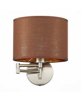 SLE300591-01 Бра Никель/Золотистый, Коричневый E27 1*40W BRESCIA-foto2