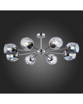 SLE155402-08 Люстра потолочная Хром/Дымчатый E27 8*60W PALLO-foto5