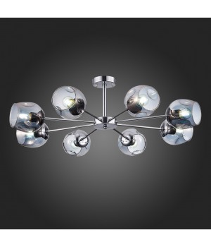 SLE155402-08 Люстра потолочная Хром/Дымчатый E27 8*60W PALLO-foto5
