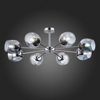 SLE155402-08 Люстра потолочная Хром/Дымчатый E27 8*60W PALLO-foto5