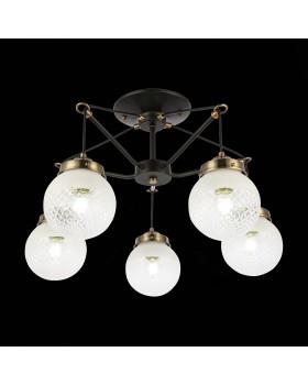 SLE110302-05 Светильник подвесной Черный, Бронза/Прозрачный, Белый E27 5*60W STRICCE-foto4