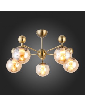 SLE106302-05 Люстра потолочная Бронзовый/Прозрачный, Янтарный E27 5*60W PECHIO-foto7
