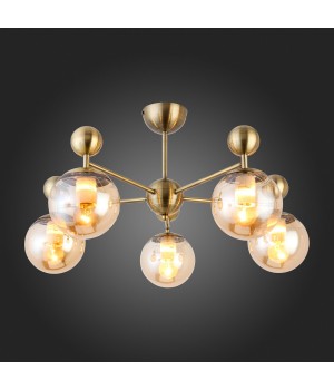SLE106302-05 Люстра потолочная Бронзовый/Прозрачный, Янтарный E27 5*60W PECHIO-foto7