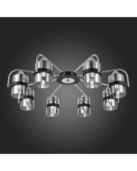 SLE102002-08 Люстра потолочная Черный, Хром/Дымчатый E27 8*40W FIUMO-foto7