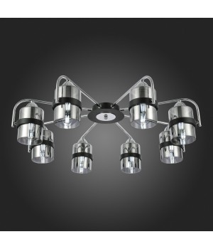 SLE102002-08 Люстра потолочная Черный, Хром/Дымчатый E27 8*40W FIUMO-foto7