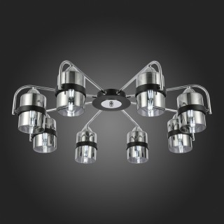 SLE102002-08 Люстра потолочная Черный, Хром/Дымчатый E27 8*40W FIUMO-foto7