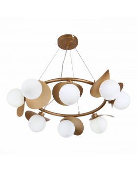 SLE220503-08 Люстра подвесная Золотистый/Белый G9 8*5W BOLZANO-foto3