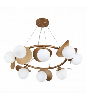 SLE220503-08 Люстра подвесная Золотистый/Белый G9 8*5W BOLZANO-foto3