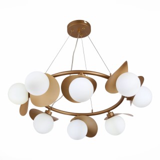 SLE220503-08 Люстра подвесная Золотистый/Белый G9 8*5W BOLZANO-foto3