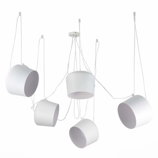 SLE120653-05 Светильник подвесной Белый/Белый E27 5*40W TRIESTE-foto2
