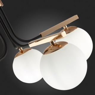 SLE106803-05 Люстра подвесная Французское золото, Черный/Белый E14 5*40W SONCO-foto12