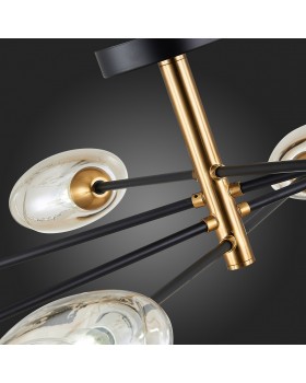 SLE155502-08 Люстра потолочная Черный, Латунь/Янтарный E14 8*40W GLOA-foto9