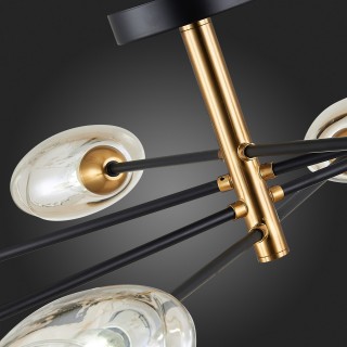 SLE155502-08 Люстра потолочная Черный, Латунь/Янтарный E14 8*40W GLOA-foto9