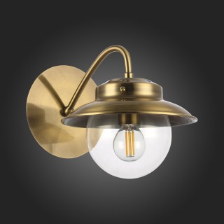 SLE110101-01 Светильник настенный Античная бронза/Прозрачный E14 1*40W GARONNI-foto8