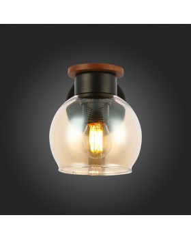 SLE108101-01 Светильник настенный Черный, Темное дерево/Прозрачный, Янтарный E27 1*60W RASCO-foto12