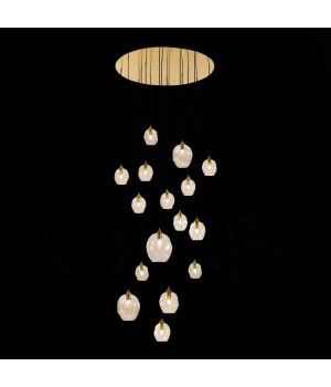 SL1188.303.16 Люстра подвесная ST-Luce Латунь/Коньячный E14/E27 12+4*40W IDESIA-foto4