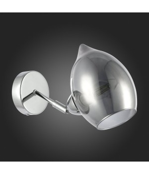 SLE102401-01 Бра Хром/Дымчатый E14 1*40W RINNO-foto6