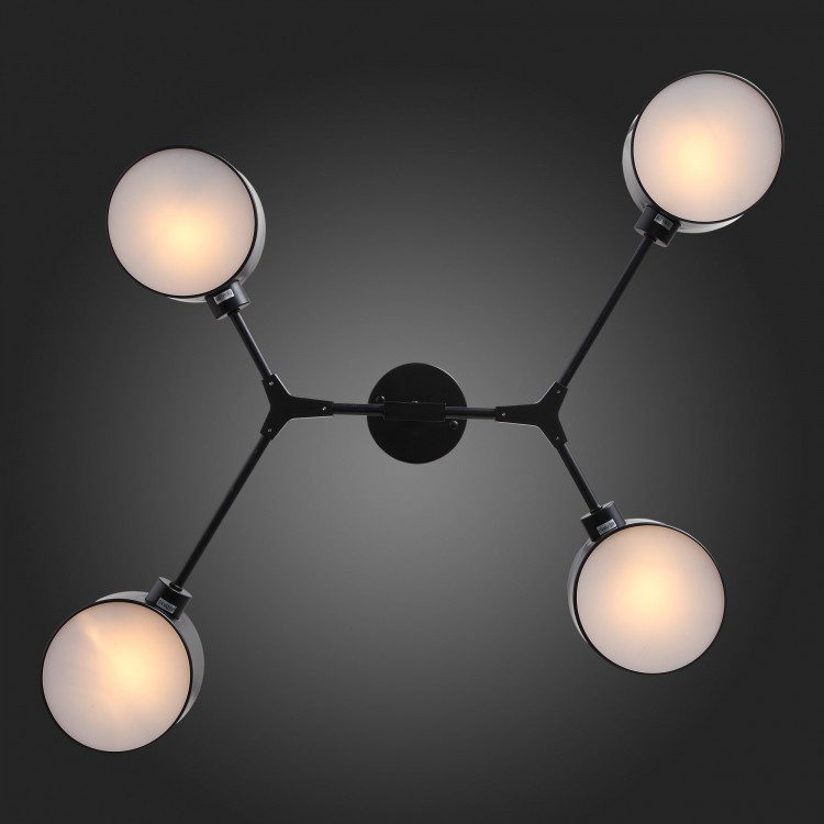 SLE183402-04 Люстра потолочная Черный/Черный E14 4*60W GIMENTO
