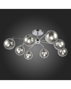 SLE102202-08 Люстра потолочная Хром/Дымчатый E14 8*40W FASIA-foto5