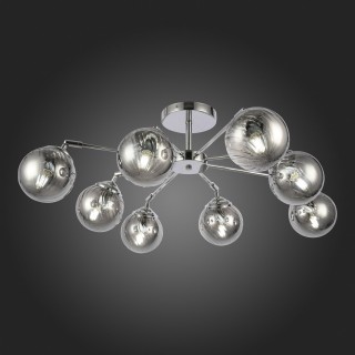 SLE102202-08 Люстра потолочная Хром/Дымчатый E14 8*40W FASIA-foto5